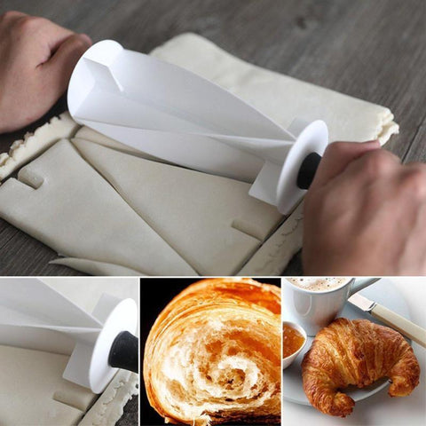Plastic Handle Rolling Cutter For Making Croissant Bread Dough Pastry Knife Wooden Handle Baking Kitchen Knife