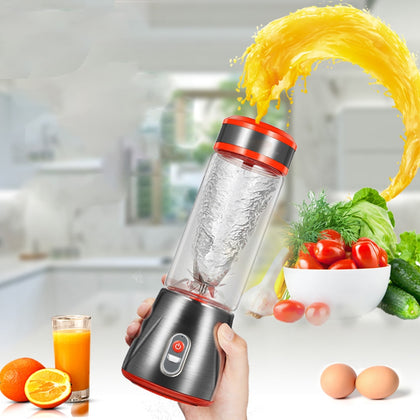 Portable Blender Juicer Glass Cup Bottle Mini Charging Fruit Juice Machine