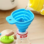 Portable Telescopic Funnel Home Kitchen Hanging Hole Design Mini Food Grade Silicone Folding Telescopic Funnel Kitchen Accessory