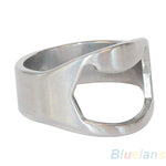 NEW Bar Party Beer Bottle Opener Ring Cool looking Brushed Stainless Steel Handy Father's Day BID8