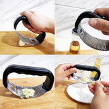 Stainless Steel Garlic Presses Manual Garlic Mincer Chopping Garlic Tools Curve Fruit Vegetable Tools Kitchen Gadgets