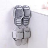 Double-layer Shoes Holder Wall Mount Slipper Hanging Shelf Organizer Living Room