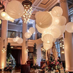 20pcs/set 4-12'' Mixed Size White Chinese Wedding Paper lanterns Hanging Round Paper Lampion Birthday Party Holiday Decoration